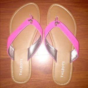 Size 8 Pink Talbots flip flops. slightly worn